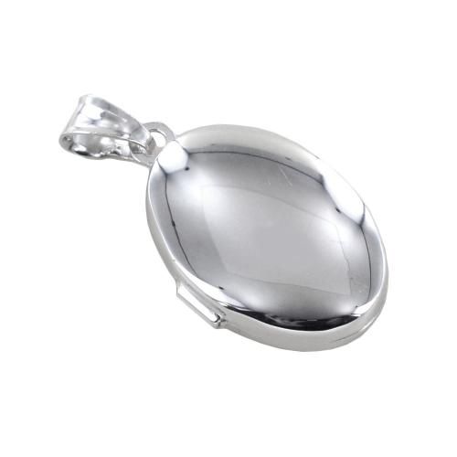 Ciondolo portaricordi ovale in argento portafoto - cappagli charme - Modalova