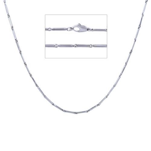 Collana da uomo in oro bianco 50cm - cappagli gioielli - Modalova