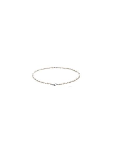 SALDI Collana GIOIELLI di perle e oro bianco con diamanti FWQ116 - Comete - Modalova