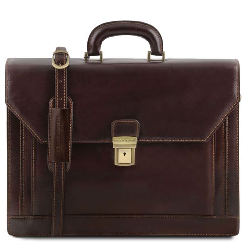Cartella in pelle 2 scomparti e tasca frontale - Tuscany Leather - Modalova