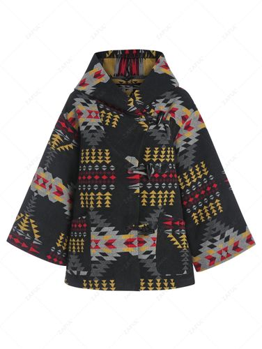 Cappotto Tribale con Cappuccio di in Misto Lana - ZAFUL - Modalova