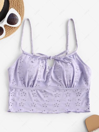 Top da Bagno Ricamato con Fiocco di - ZAFUL - Modalova