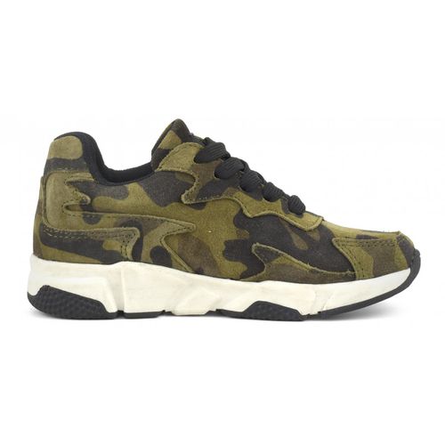 Sneaker in pelle, stampa camouflage o leopardata - Colors Of California - Modalova
