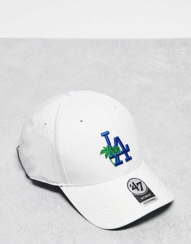 Thorn MVP MLB LA Dodgers - Cappellino con visiera bianco con stampa di palma - 47 Brand - Modalova