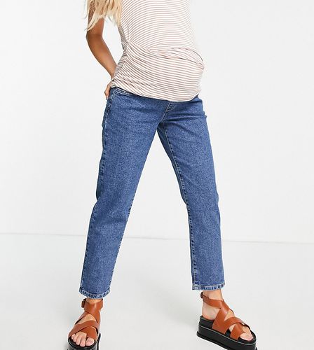 Cotton On Maternity - Mom jeans elasticizzati lavaggio medio con fascia sotto al pancione - Cotton:On Maternity - Modalova