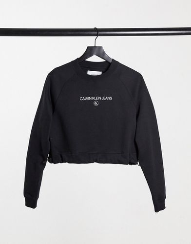 Maglione girocollo corto nero - Calvin Klein Jeans - Modalova