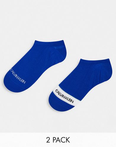 CK - Alice - Confezione da 2 calzini sportivi azzurri a righe - Calvin Klein - Modalova