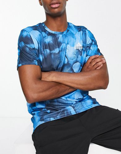 Adidas - Running Fast - T-shirt con stampa blu - adidas performance - Modalova