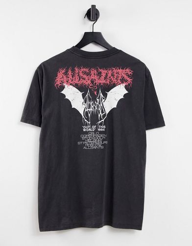 Aurocide - T-shirt nera con logo centrale-Nero - AllSaints - Modalova