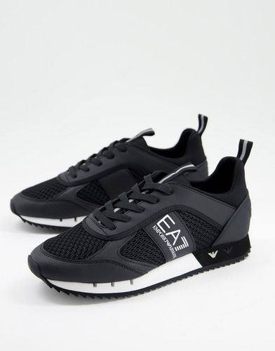 Armani - Sneakers nere in rete con logo - EA7 - Modalova