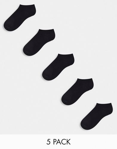 Confezione da 5 paia di calzini sportivi neri-Nero - ASOS DESIGN - Modalova