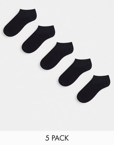 Confezione da 5 paia di calzini sportivi neri-Nero - ASOS DESIGN - Modalova