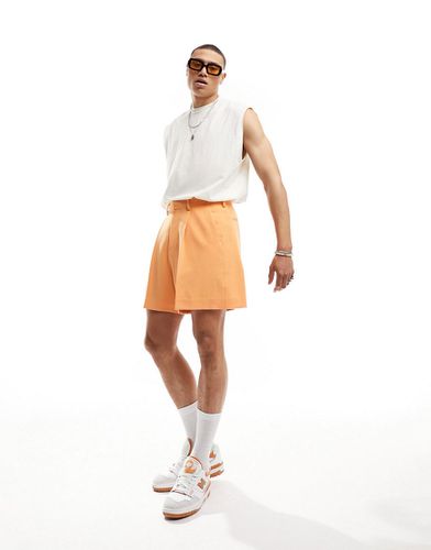 Pantaloncini bermuda arancioni eleganti taglio corto-Arancione - ASOS DESIGN - Modalova