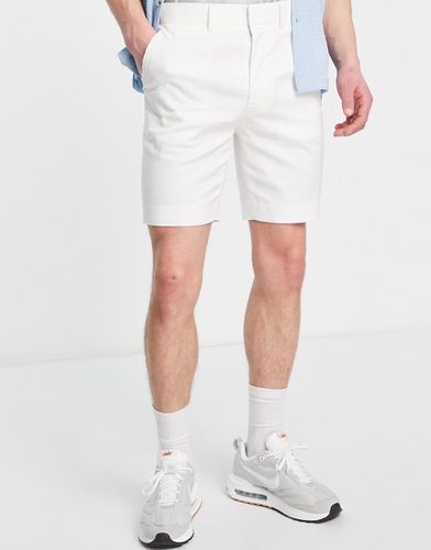 Pantaloncini skinny eleganti in misto lino bianco - ASOS DESIGN - Modalova