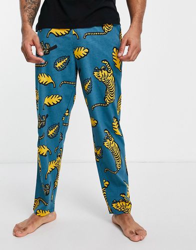 Pantaloni del pigiama con stampa di tigri - ASOS DESIGN - Modalova