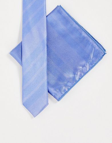 Set con cravatta e fazzoletto da taschino blu - Bolongaro Trevor - Modalova