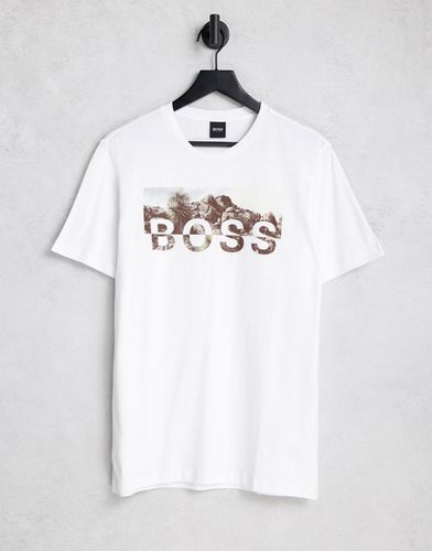 BOSS - Tyro 3 - T-shirt bianca con logo sul petto-Bianco - BOSS by Hugo Boss - Modalova