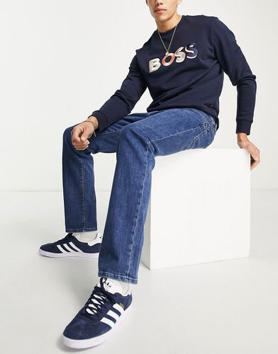 BOSS Orange - Maine - Jeans regular fit lavaggio scuro-Blu - BOSS by Hugo Boss - Modalova