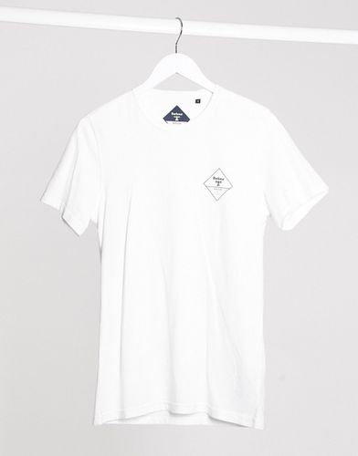 T-shirt con logo a rombo bianca - Barbour Beacon - Modalova