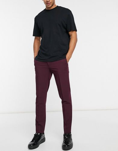 Pantaloni da abito skinny color lampone - Burton Menswear - Modalova