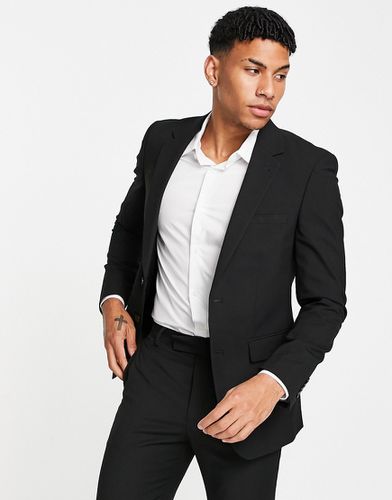 Burton Essential - Pantaloni slim da abito neri in poliestere - BLACK-Nero - Burton Menswear - Modalova