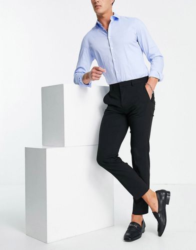 Burton Essential - Pantaloni slim da abito neri in poliestere - BLACK-Nero - Burton Menswear - Modalova