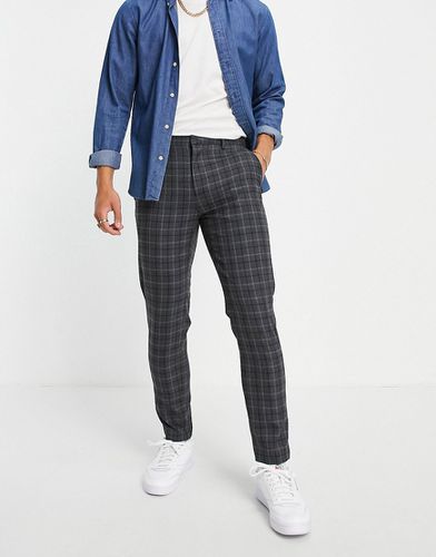 Burton - Pantaloni skinny a quadri scozzesi blu navy - Burton Menswear - Modalova