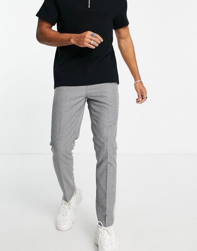 Burton - Pantaloni slim fit grigio scuro a quadretti - Burton Menswear - Modalova