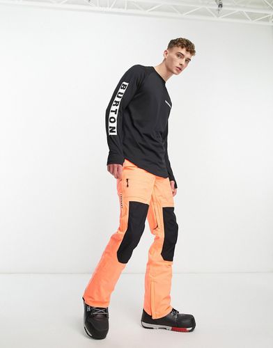 Burton Snow - Southside 2L - Pantaloni da sci slim arancioni e neri-Arancione - Burton Snowboards - Modalova