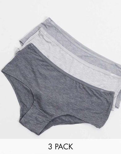 Confezione da 3 slip comodi con stampa in combinazione di grigi-Multicolore - Greentreat - Modalova