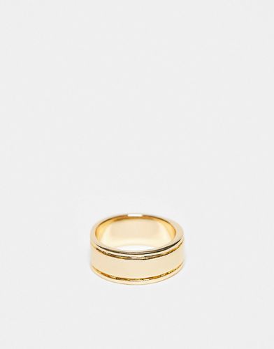 Anello semplice con incisioni color oro - DesignB London - Modalova