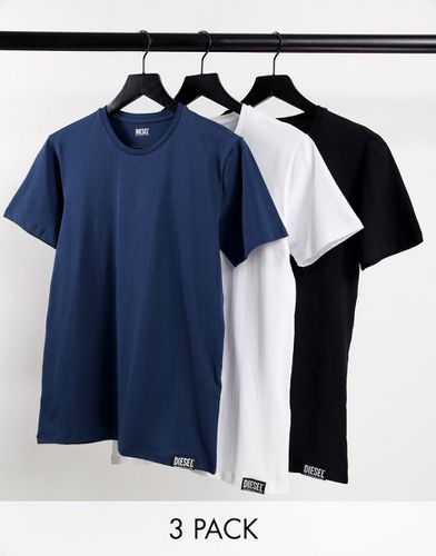 Confezione da 3 T-shirt da casa nera, bianca e blu navy - Diesel - Modalova
