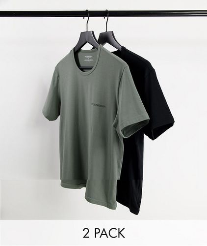 Confezione da due T-shirt in nero e grigio con logo - Emporio Armani Bodywear - Modalova