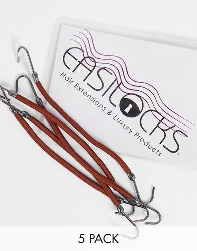 Confezione da 5 elastici per capelli a corda marroni-Nessun colore - Easilocks - Modalova