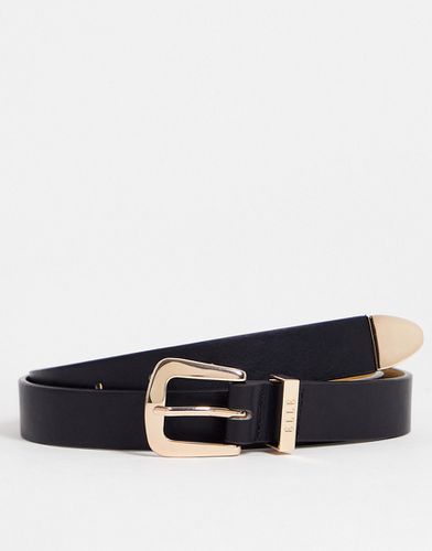 Cintura nera con passante e logo - Elle - Modalova