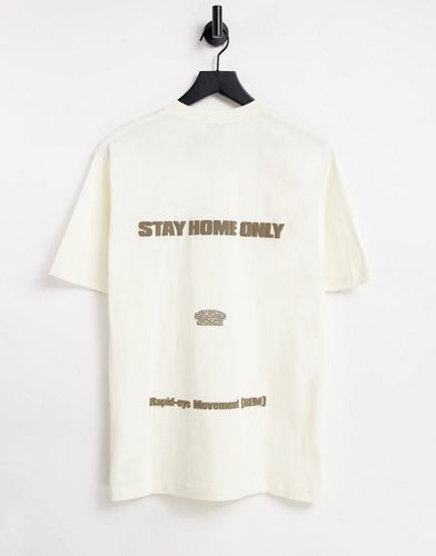 T-shirt color crema con scritta "Dreaming" sulla schiena - Fingercroxx - Modalova