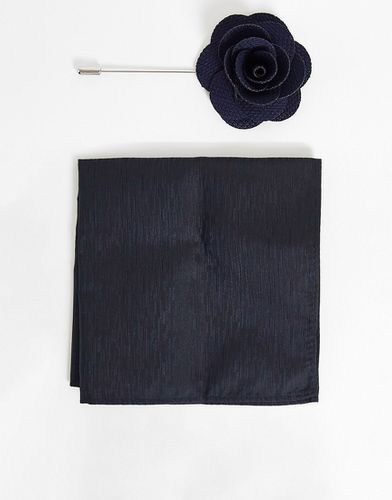 Set con fazzoletto da taschino a pois e spilla per rever, colore blu navy - French Connection - Modalova