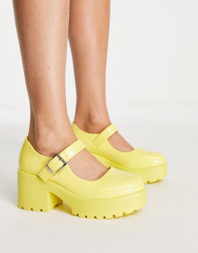 KOI - Tira - Scarpe con tacco gialle effetto bagno di colore-Giallo - Koi Footwear - Modalova