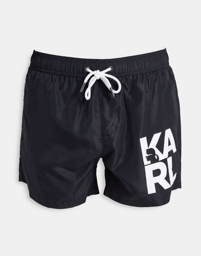 Pantaloncini da bagno neri-Nero - Karl Lagerfeld - Modalova