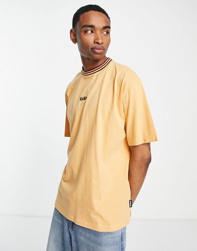 T-shirt marrone con logo piccolo - Kickers - Modalova