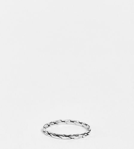Anello in argento sterling intrecciato - Kingsley Ryan Curve - Modalova