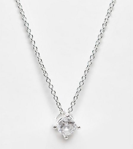 Collana in argento sterling con piccolo pendente con cristallo - Kingsley Ryan Curve - Modalova