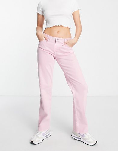Jeans dad fit rosa a vita bassa - Hollister - Modalova