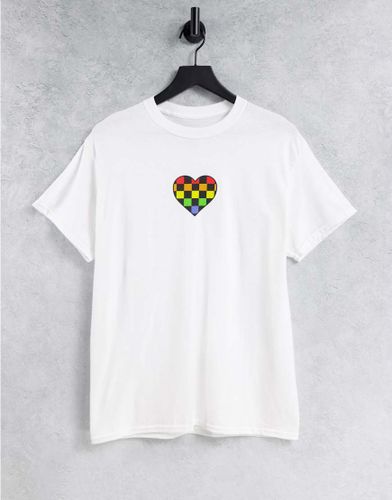 T-Shirt con grafica arcobaleno-Bianco - Heartbreak - Modalova