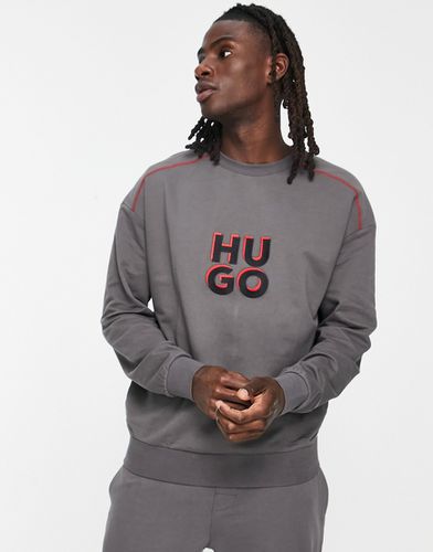 Monologo - Felpa grigio scuro con logo - HUGO Bodywear - Modalova