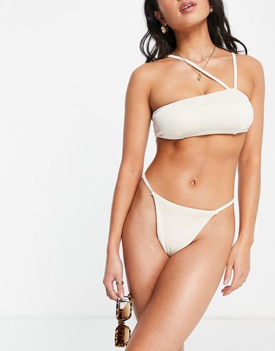 X NA-KD - Slip bikini sgambati testurizzati color crema-Bianco - Hunkemoller - Modalova