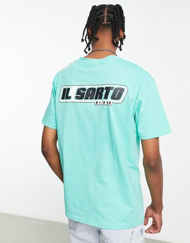 Racer - T-shirt turchese con logo sul retro-Verde - Il Sarto - Modalova