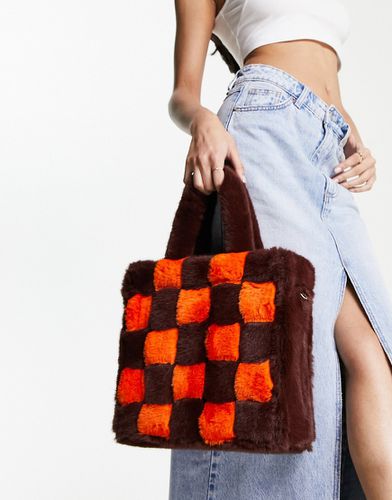 Maxi borsa strutturata ruggine e arancione-Multicolore - Jayley - Modalova