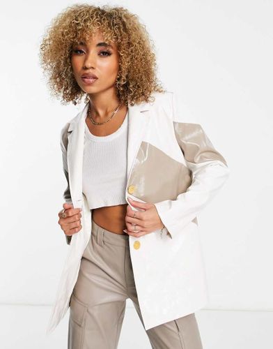 Blazer colorblock multicolore a righe effetto vinile - Jayley - Modalova