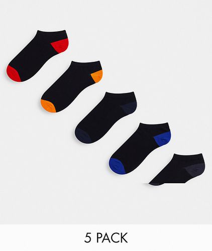 Confezione da 5 paia di calzini sportivi multicolore-Nero - Jack & Jones - Modalova